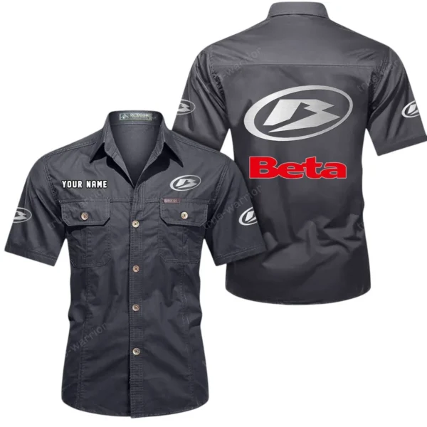Dual-Sport Motorcycle Exclusive Logo Short Sleeved Shirt, Gift For Dual-Sport Motorcycle Enthusiasts CAR444 - Gray