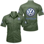 Sedan Vehicle Exclusive Logo Short Sleeved Shirt, Gift For Sedan Vehicle Lovers CAR444 - Army Green
