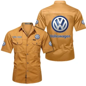 Auto Exclusive Logo Short Sleeved Shirt, Gift For Auto Enthusiasts CAR444 - Turmeric