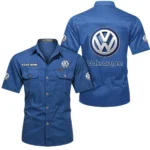 Small SUV Exclusive Logo Short Sleeved Shirt, Gift For Small SUV Lovers CAR444 - Cowboy Blue