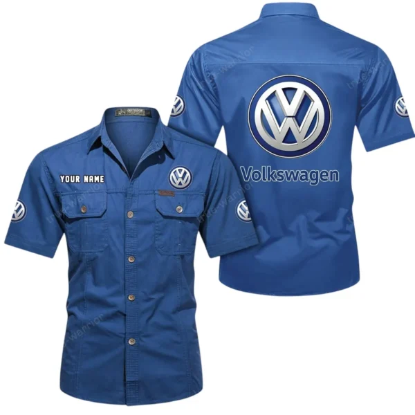 Small SUV Exclusive Logo Short Sleeved Shirt, Gift For Small SUV Lovers CAR444 - Cowboy Blue