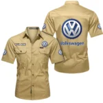 Passenger Vehicle Exclusive Logo Short Sleeved Shirt, Gift For Passenger Vehicle Lovers CAR444 - Khaki
