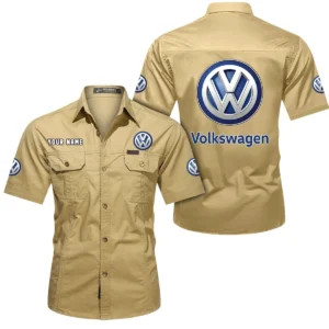 Passenger Vehicle Exclusive Logo Short Sleeved Shirt, Gift For Passenger Vehicle Lovers CAR444 - Khaki