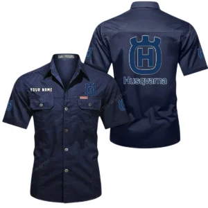 Precision Dirt Rider Exclusive Logo Short Sleeved Shirt, Gift For Precision Dirt Rider Enthusiasts CAR444 - Dark Blue