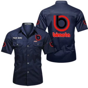 Handcrafted Speed Motorcycle Exclusive Logo Short Sleeved Shirt, Gift For Handcrafted Speed Motorcycle Enthusiasts CAR444 - Dark Blue