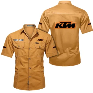 Dirt Motorcycle Exclusive Logo Short Sleeved Shirt, Gift For Dirt Motorcycle Lovers CAR444 - Turmeric