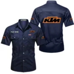 Outdoor Racing Motorcycle Exclusive Logo Short Sleeved Shirt, Gift For Outdoor Racing Motorcycle Lovers CAR444 - Dark Blue