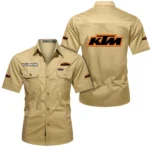 Off-Road Two-Wheeler Exclusive Logo Short Sleeved Shirt, Gift For Off-Road Two-Wheeler Lovers CAR444 - Khaki
