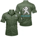 Stylish Commuter Exclusive Logo Short Sleeved Shirt, Gift For Stylish Commuter Enthusiasts CAR444 - Army Green