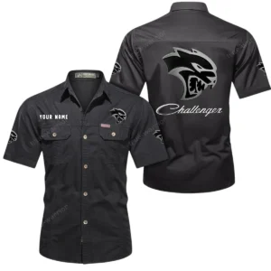 Retro Muscle Vehicle Exclusive Logo Short Sleeved Shirt, Gift For Retro Muscle Vehicle Lovers CAR444 - Black