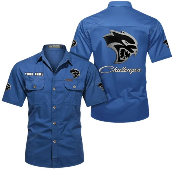 American Two-Door Coupe Exclusive Logo Short Sleeved Shirt, Gift For American Two-Door Coupe Lovers CAR444 - Cowboy Blue