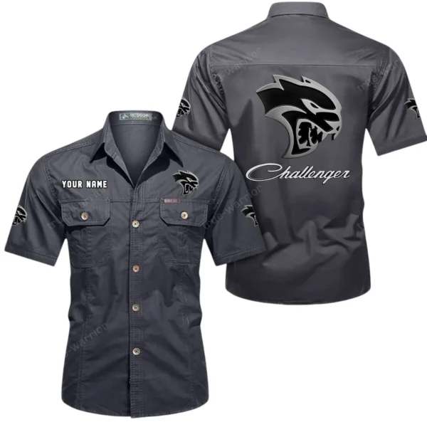 Power Coupe Exclusive Logo Short Sleeved Shirt, Gift For Power Coupe Lovers CAR444 - Gray