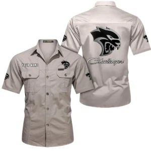 Drag Strip Coupe Exclusive Logo Short Sleeved Shirt, Gift For Drag Strip Coupe Enthusiasts CAR444 - Beige
