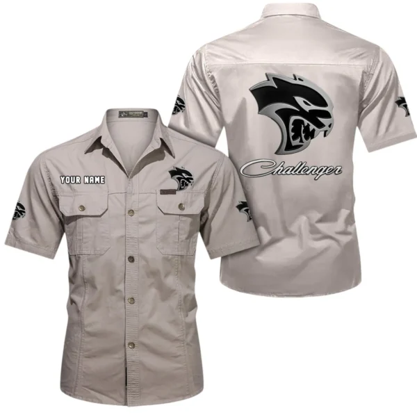 Drag Strip Coupe Exclusive Logo Short Sleeved Shirt, Gift For Drag Strip Coupe Enthusiasts CAR444 - Beige