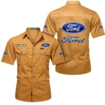 Modern Automobile Exclusive Logo Short Sleeved Shirt, Gift For Modern Automobile Enthusiasts CAR444 - Turmeric