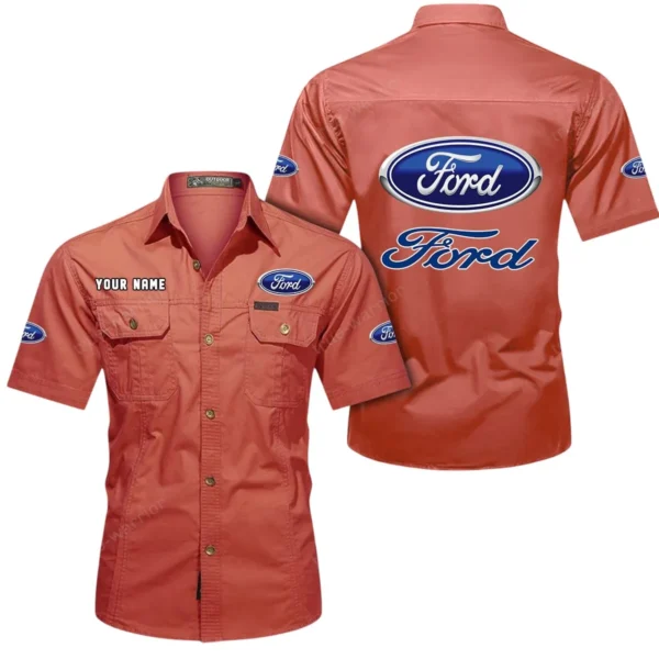 Road Trip Car Exclusive Logo Short Sleeved Shirt, Gift For Road Trip Car Enthusiasts CAR444 - Red