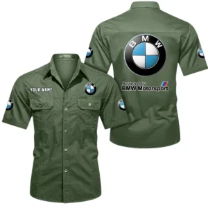 Racing Car Exclusive Logo Short Sleeved Shirt, Gift For Racing Car Enthusiasts CAR444 - Army Green