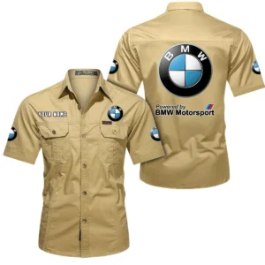 High-Speed Sports Car Exclusive Logo Short Sleeved Shirt, Gift For High-Speed Sports Car Lovers CAR444 - Khaki