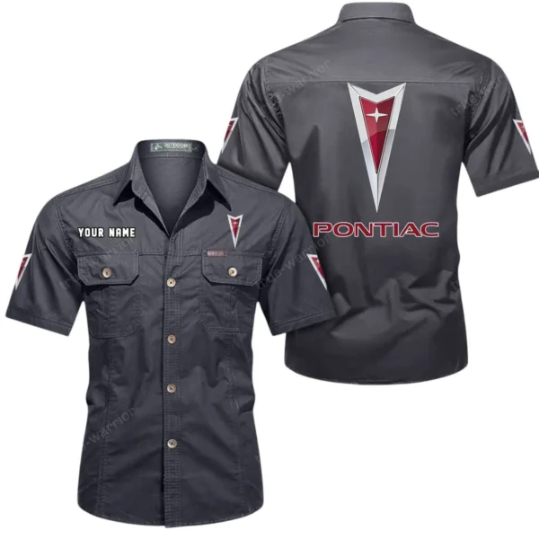 Muscle Car Exclusive Logo Short Sleeved Shirt, Gift For Muscle Car Lovers CAR444 - Gray