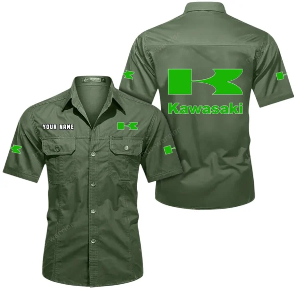 Performance Motorcycle  Exclusive Logo Short Sleeved Shirt, Gift For Performance Motorcycle  Enthusiasts CAR444 - Army Green