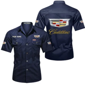 Classic American Cruiser Exclusive Logo Short Sleeved Shirt, Gift For Classic American Cruiser Lovers CAR444 - Dark Blue