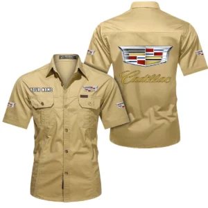 Premium Performance Car Exclusive Logo Short Sleeved Shirt, Gift For Premium Performance Car Enthusiasts CAR444 - Khaki