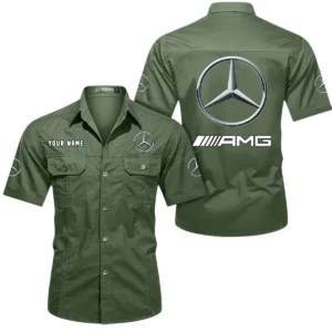 Collector’s Auto Exclusive Logo Short Sleeved Shirt, Gift For Collector’s Auto Enthusiasts CAR444 - Army Green