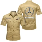 Compact Roadster Exclusive Logo Short Sleeved Shirt, Gift For Compact Roadster Lovers CAR444 - Khaki