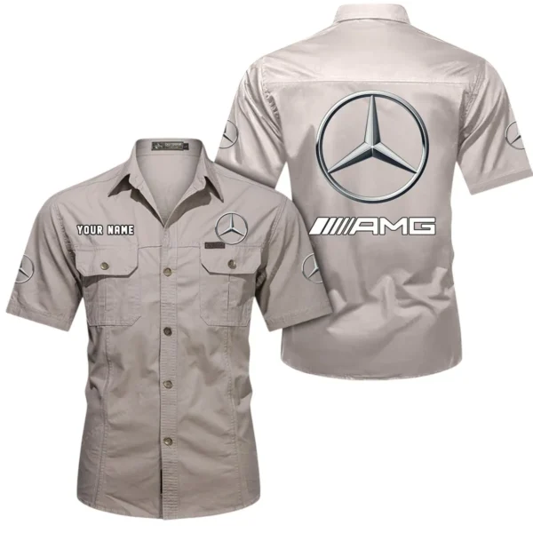 Retro Coupe Exclusive Logo Short Sleeved Shirt, Gift For Retro Coupe Lovers CAR444 - Beige