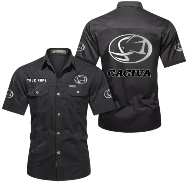 Racing Two-Wheeler Exclusive Logo Short Sleeved Shirt, Gift For Racing Two-Wheeler Enthusiasts CAR444 - Black