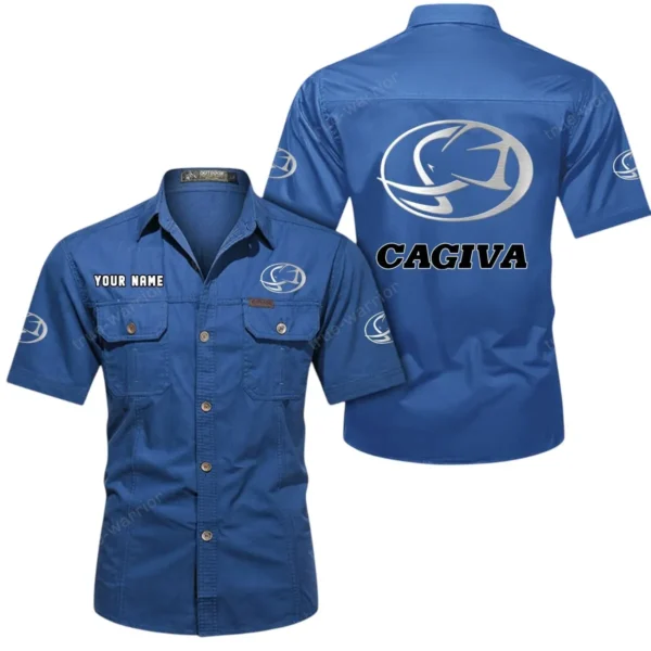 Performance Motorcycle Exclusive Logo Short Sleeved Shirt, Gift For Performance Motorcycle Enthusiasts CAR444 - Cowboy Blue