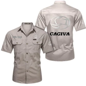 Agile Street Bike Exclusive Logo Short Sleeved Shirt, Gift For Agile Street Bike Enthusiasts CAR444 - Beige