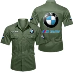 Racing Car Exclusive Logo Short Sleeved Shirt, Gift For Racing Car Enthusiasts CAR444 - Army Green