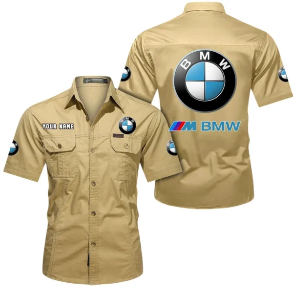 High-Speed Sports Car Exclusive Logo Short Sleeved Shirt, Gift For High-Speed Sports Car Lovers CAR444 - Khaki