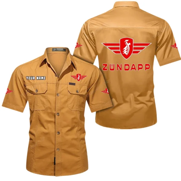 Retro Street Bike Exclusive Logo Short Sleeved Shirt, Gift For Retro Street Bike Enthusiasts CAR444 - Turmeric