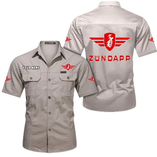 Collector’s Bike Exclusive Logo Short Sleeved Shirt, Gift For Collector’s Bike Enthusiasts CAR444 - Beige