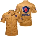 Industrial Vehicle Exclusive Logo Short Sleeved Shirt, Gift For Industrial Vehicle Enthusiasts CAR444 - Turmeric
