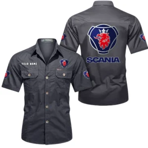 Transport Vehicle Exclusive Logo Short Sleeved Shirt, Gift For Transport Vehicle Enthusiasts CAR444 - Gray