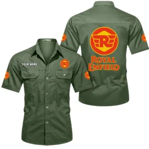 Classic Cruiser Exclusive Logo Short Sleeved Shirt, Gift For Classic Cruiser Enthusiasts CAR444 - Army Green
