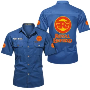 Bullet-Style Bike Exclusive Logo Short Sleeved Shirt, Gift For Bullet-Style Bike Enthusiasts CAR444 - Cowboy Blue