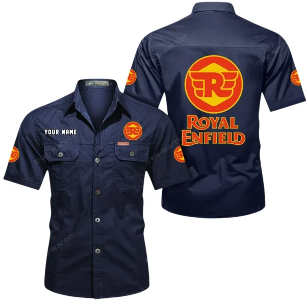 Heritage Ride Exclusive Logo Short Sleeved Shirt, Gift For Heritage Ride Enthusiasts CAR444 - Dark Blue