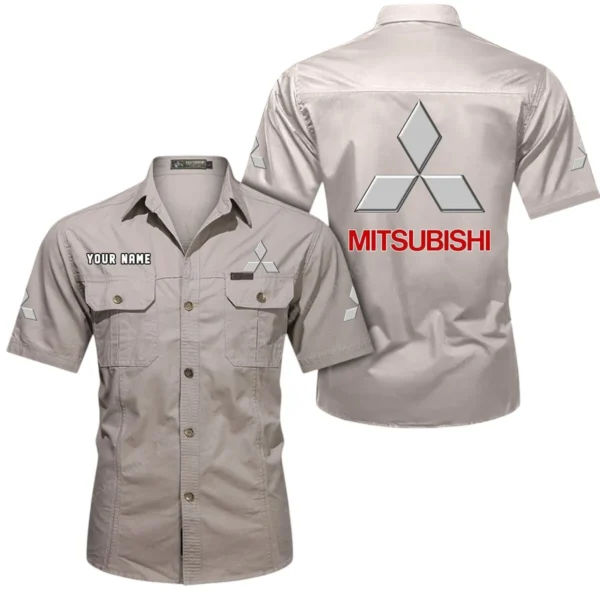 Family Hatchback Exclusive Logo Short Sleeved Shirt, Gift For Family Hatchback Enthusiasts CAR444 - Beige