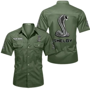 American Muscle Car Exclusive Logo Short Sleeved Shirt, Gift For American Muscle Car Enthusiasts CAR444 - Army Green