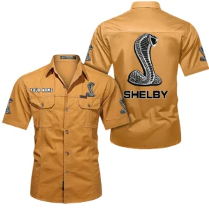 V8 Power Car Exclusive Logo Short Sleeved Shirt, Gift For V8 Power Car Enthusiasts CAR444 - Turmeric