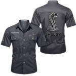 Drag Strip Muscle Exclusive Logo Short Sleeved Shirt, Gift For Drag Strip Muscle Enthusiasts CAR444 - Gray