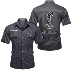 Drag Strip Muscle Exclusive Logo Short Sleeved Shirt, Gift For Drag Strip Muscle Enthusiasts CAR444 - Gray
