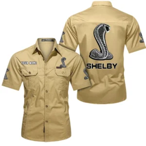 Track-Ready Coupe Exclusive Logo Short Sleeved Shirt, Gift For Track-Ready Coupe Enthusiasts CAR444 - Khaki