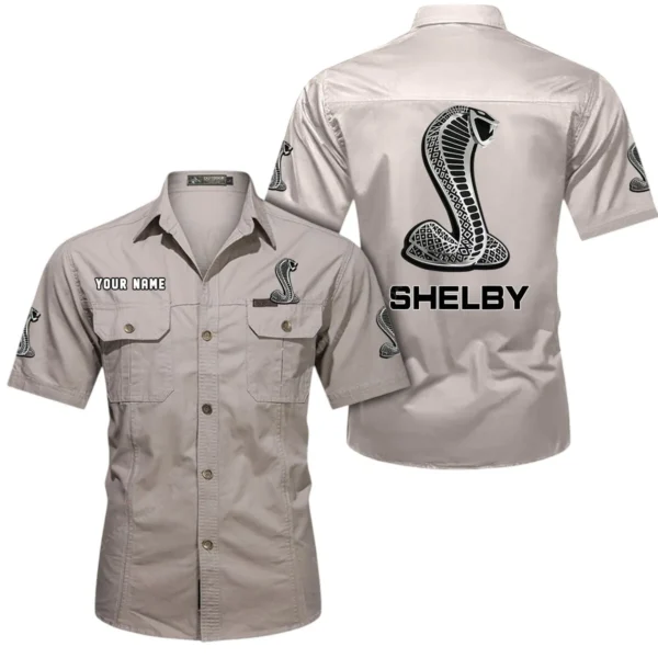 Classic Performance Auto Exclusive Logo Short Sleeved Shirt, Gift For Classic Performance Auto Enthusiasts CAR444 - Beige