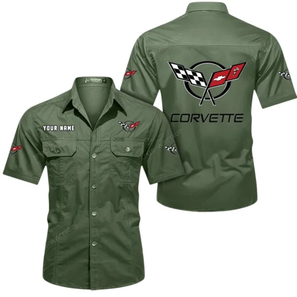 Sleek Sports Coupe Exclusive Logo Short Sleeved Shirt, Gift For Sleek Sports Coupe Enthusiasts CAR444 - Army Green