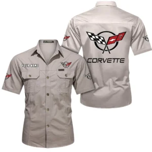 Track-Ready Ride Exclusive Logo Short Sleeved Shirt, Gift For Track-Ready Ride Lovers CAR444 - Beige